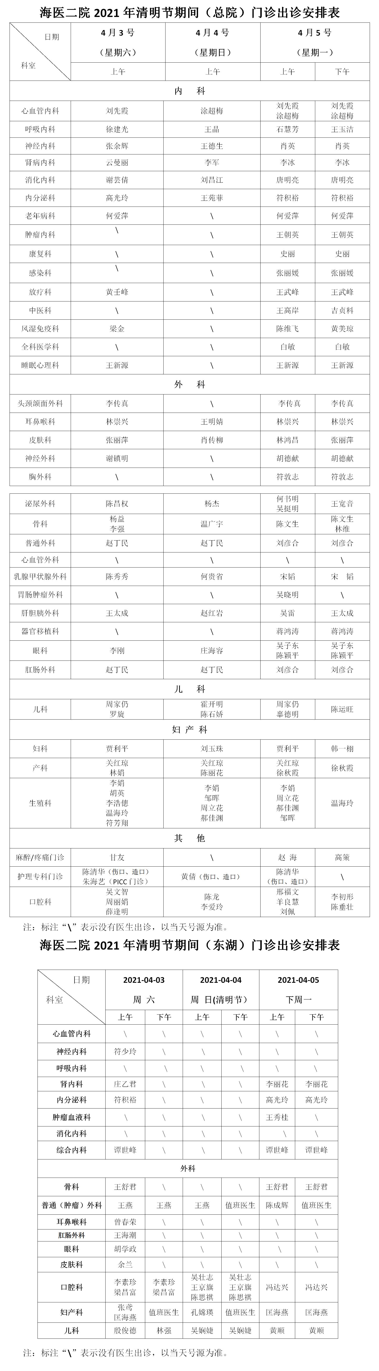 海医二院2021年清明节期间门诊出诊安排表（最新）(1).jpg